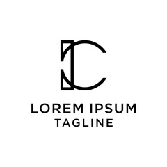 initial letter logo CI, IC logo template
