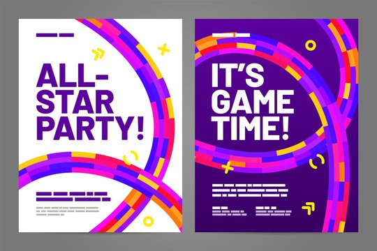 Template design with dynamic shapes for event, invitation or championship. Sport background.