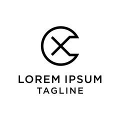 initial letter logo CX, XC logo template