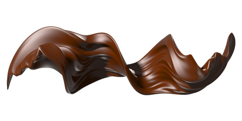 Shiny sweet chocolate liquid splash.