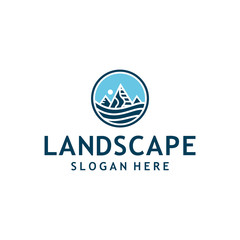 Mountain Logo Template. Vector Illustrator