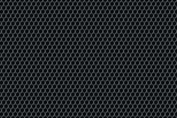 Black speaker grid with regular round holes, metal background. Ideal textured mapping material for 3D project.Illustration, vector.