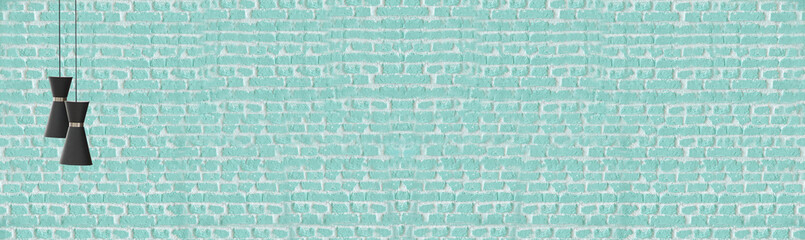 green stone wall, interior design for home, office, hotel and bedroom, modern lamp