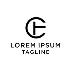 initial letter logo CF, FC logo template