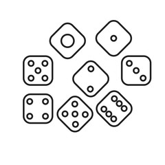dice icon template vector