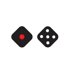 dice icon template vector