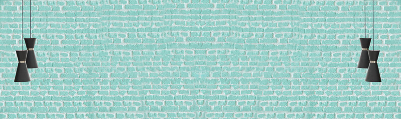 green stone wall, interior design for home, office, hotel and bedroom, modern lamp