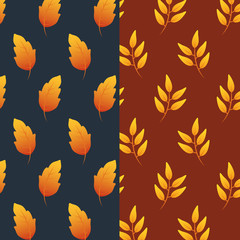 Fototapeta na wymiar autumn leafs foliage pattern background