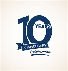 anniversary blue template background