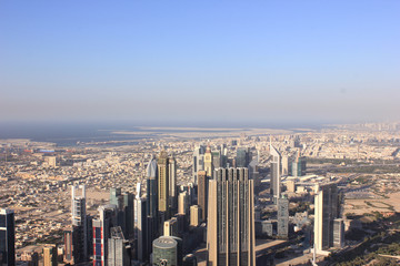 Skyscrapers in Dubai on a sunny day