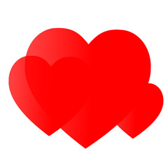 Valentine's Day. Colorful,multicolored  hearts. Vector illustration. Abstract. Love