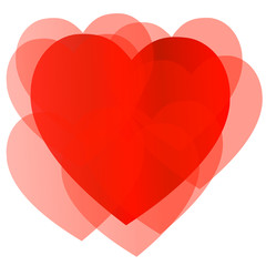 Obraz na płótnie Canvas Valentine's Day. Colorful,multicolored hearts. Vector illustration. Abstract. Love