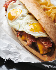 Breakfast Philly Cheesesteak on Parchment