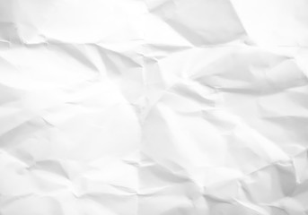 crumpled paper background, White paper texture background blurred.