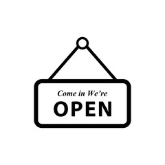 open and close sign icon