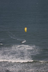 Kite surfing in the sea