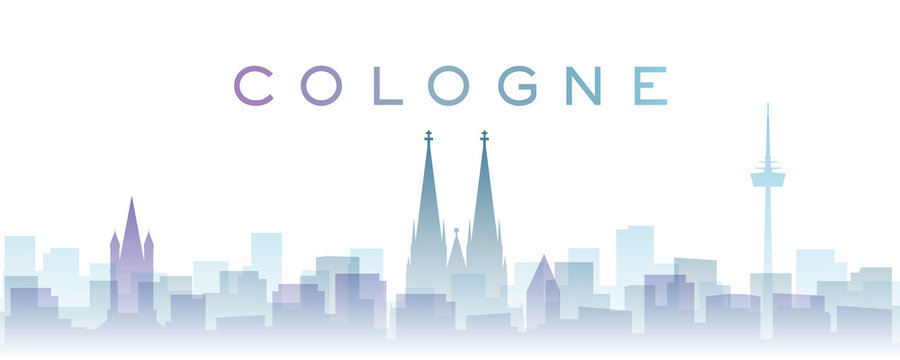 Cologne Transparent Layers Gradient Landmarks Skyline