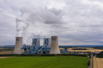 View of the power station Neurath, Germany