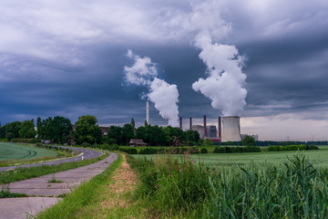 View of the power station Frimmersdorf, Germany