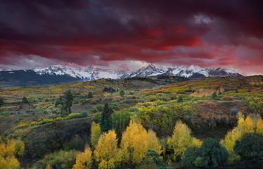 San Juan Mountains of the Dallas Divide Mountain Range Ridgway, Colorado