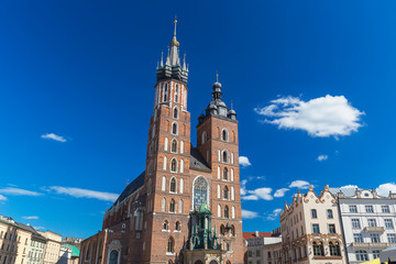 Fototapeta na wymiar Basilica of St. Mary in Krakow