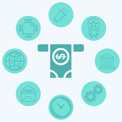 Cash withdrawal vector icon sign symbol