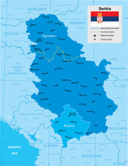 Obraz premium vector map of Serbia