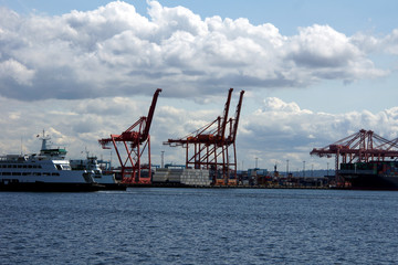 Fototapeta na wymiar Hafen Seattle