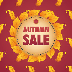autumn sale circular seasonal frame