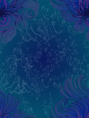 Vector background. Fantastic flowers. Seamless patterns. Use printed materials, signs, objects, sites, maps.