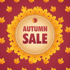 autumn sale circular seasonal frame