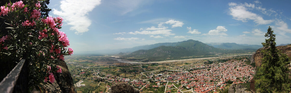 View from Meteora monastery into valley
