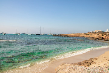 Fototapeta na wymiar beach and sea summertime-Formentera