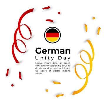 Happy German Unity Day Vector Design Template Illustration