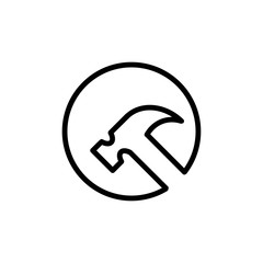 hammer icon trendy