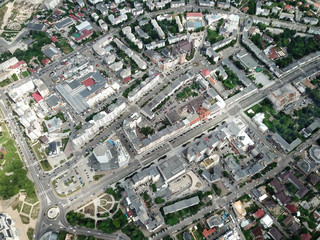 Aerial Central Bacau City Romania