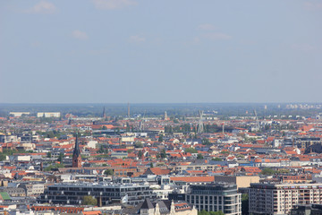 view over berlin in germany on a sunny day