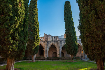 ruins of monastery in greece