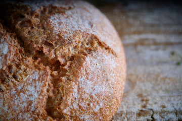 Freshly baked rustic bread