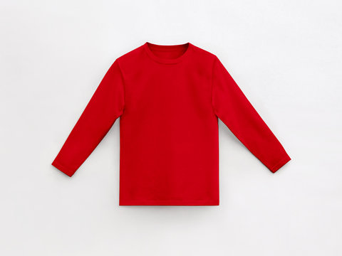 Long sleeve sale red tshirt