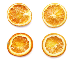 Dried orange fruits isolated on a white background