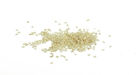 A sesame seeds isolated on a white background.
