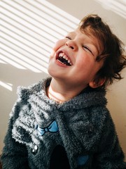 Girl laughing out loud