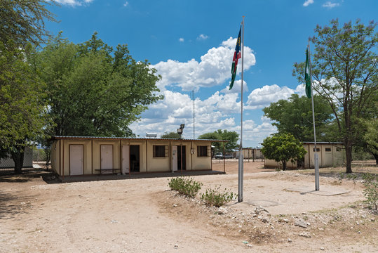 the dobe border post small border crossing between botswana and namibia