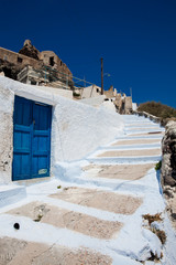 Alleys at Akrotini village in Santorini Island