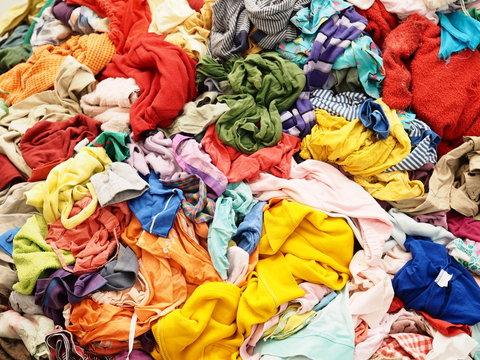 Pile Of Colorful Clothes