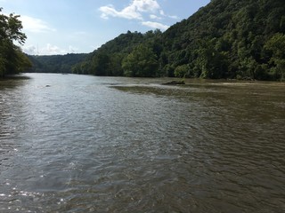 landscape with river and clouds