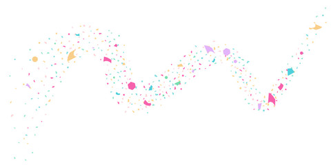 Abstract flying confetti.