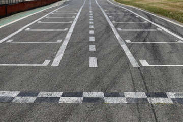 Start line of Motor speedway