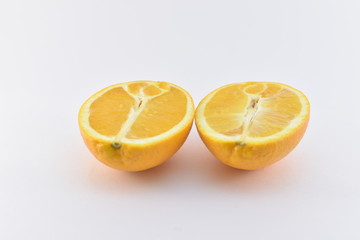 Obraz na płótnie Canvas Fresh delicious orange and grapefruit 